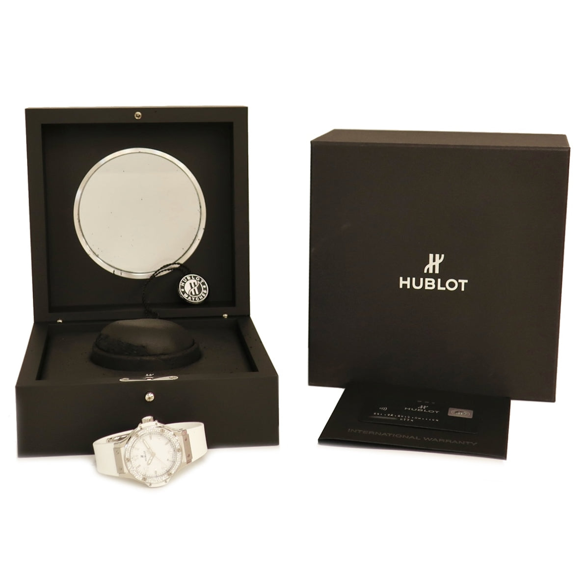 ウブロ HUBLOT ビッグバン スチールホワイト ダイヤモンド 361.SE.2010.RW.1104 クオーツ メンズ 純正ダイヤ 白