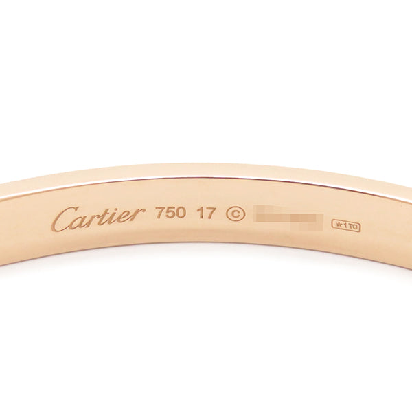 カルティエ Cartier LOVE ラブブレス ピンクゴールド K18PG #17 ブレスレット 750 18K 18金 RG