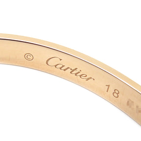 カルティエ Cartier LOVE ラブブレス オープン B6032618 ピンクゴールド K18PG #18 ブレスレット 750 18K 18金 RG ローズゴールド