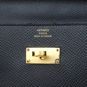 エルメス HERMES ケリーウォレット ロング トゥーゴー ブラック ヴォーエプソン 長財布 ゴールド金具