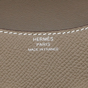 エルメス HERMES コンスタンス スリム ウォレット エトゥープ ヴォーエプソン 二つ折り財布 シルバー金具 新品 未使用 グレージュ