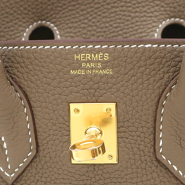 エルメス HERMES バーキン25 エトゥープ トゴ ハンドバッグ ゴールド金具 新品 未使用 グレージュ