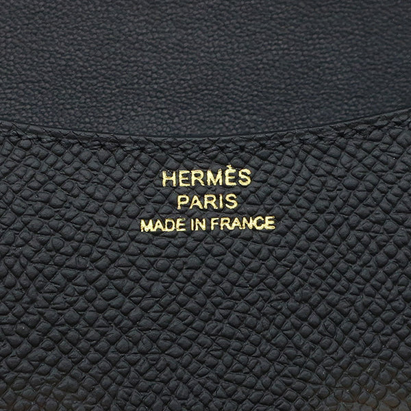 エルメス HERMES コンスタンス スリム ウォレット ブラック ヴォーエプソン 二つ折り財布 ゴールド金具 新品 未使用 黒