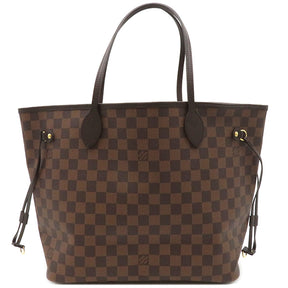 ルイヴィトン LOUIS VUITTON エベヌ×スリーズ ネヴァーフル MM N41358 ダミエキャンバス トートバッグ ゴールド金具 茶 赤 ポーチ付き 新品 未使用