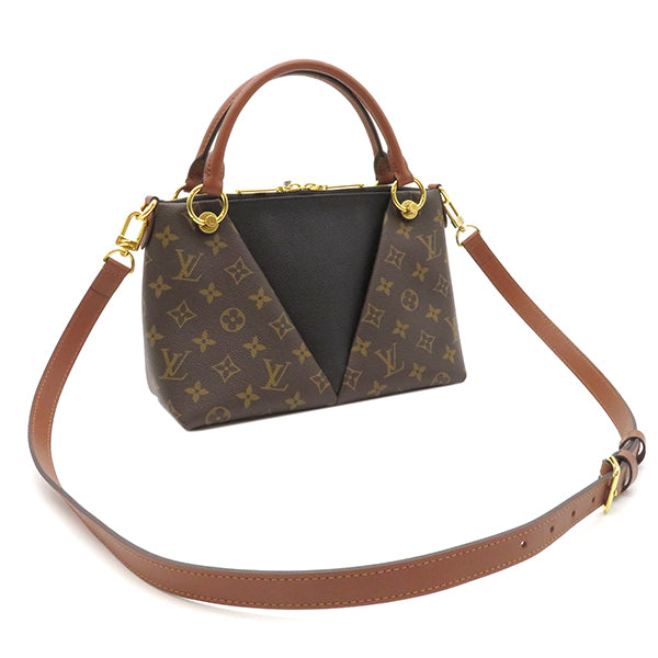 ルイヴィトン LOUIS VUITTON ノワール Vトート MM M43948 モノグラムキャンバス 2WAYバッグ ゴールド金具 茶 黒  ショルダー ハンドバッグ