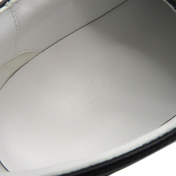 エルメス エルメス ゲット ホワイト カーフ #43 スニーカー 新品 未使用 白 黒 グレー