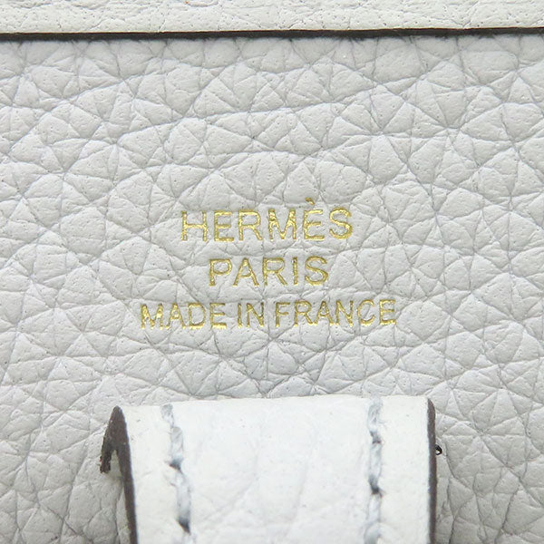 エルメス HERMES エヴリンTPM アマゾン ブルーペール トリヨンクレマンス ショルダーバッグ ゴールド金具 ライトブルー アイスグレー