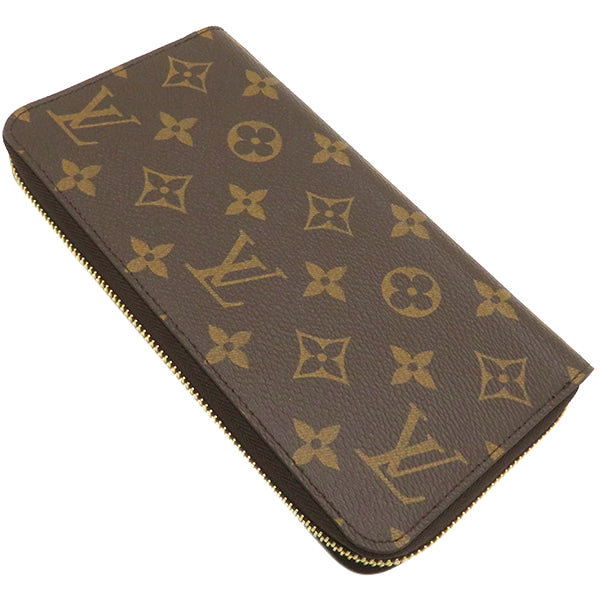 ルイヴィトン LOUIS VUITTON ブラウン ジッピー・ウォレット M42616 モノグラムキャンバス 長財布 ゴールド金具 茶 ラウンドファスナー