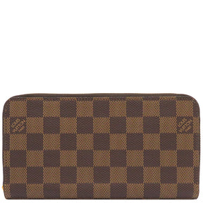 ルイヴィトン LOUIS VUITTON エベヌ ジッピー・ウォレット N41661 ダミエキャンバス 長財布 ゴールド金具 茶 ラウンドファスナー