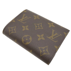 ルイヴィトン LOUIS VUITTON ローズバレリーヌ ポルトフォイユ ヴィクトリーヌ M62360 モノグラムキャンバス 三つ折り財布 ゴールド金具 コンパクト 茶 ピンク バイカラー