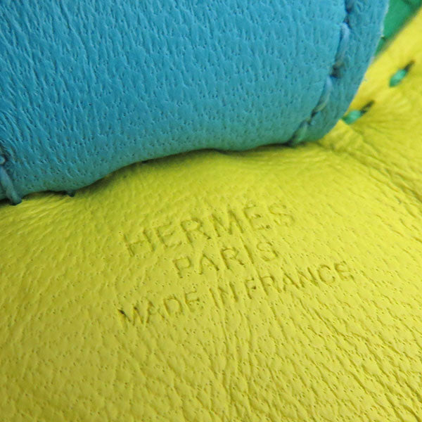 エルメス HERMES ロデオPM レインボー ローズショッキング×ブルーエレクトリック×マルチカラー アニューミロ バッグチャーム ピンク 青 緑  黄色