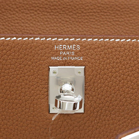 エルメス HERMES ケリー25 内縫い ゴールド トゴ 2WAYバッグ シルバー金具 新品 未使用 ショルダー 茶