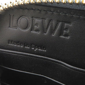 ロエベ LOEWE リピート アナグラム ジップアラウンド ウォレット 107N55.F13 ブルー系 エングレーブドカーフレザー 長財布 ゴールド金具 ブルーグレー ラウンドファスナー