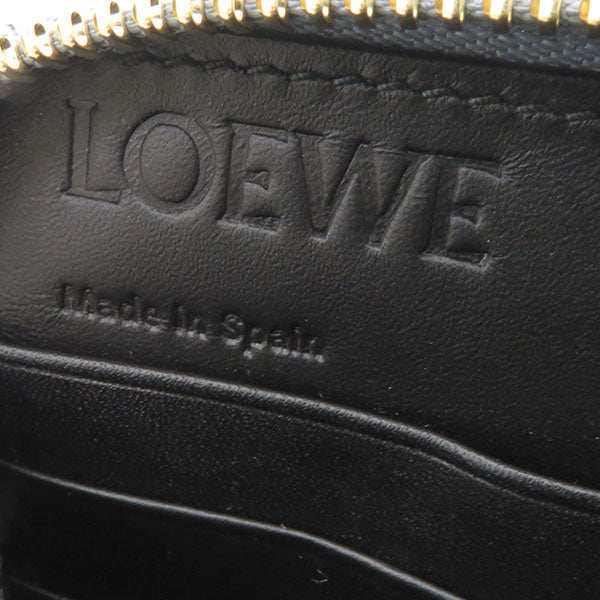 美品】ロエベ LOEWE リピート アナグラム 長財布 ラウンドジップ 黒 - 小物