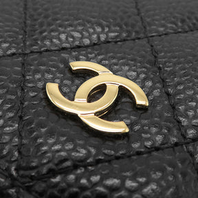 シャネル CHANEL マトラッセ ロングジップウォレット A50097 ブラック キャビアスキン 長財布 ゴールド金具 黒 ラウンドファスナー ココマーク