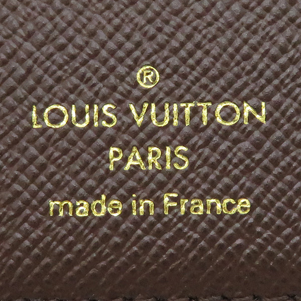 ルイヴィトン LOUIS VUITTON N60044 ダミエキャンバス 二つ折り財布 ゴールド金具 茶 黒