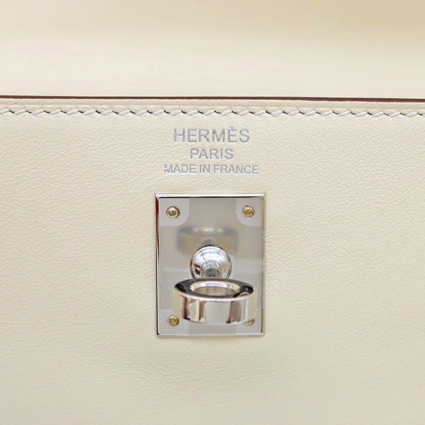 エルメス HERMES ケリー25 カラーマティック ナタ×キュイーブル×ライム×モーヴシルベストル×ブルーブリュム ヴォースイフト 2WAYバッグ シルバー金具