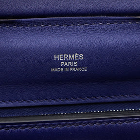 エルメス HERMES サックヴァンキャトル 24/24 21 ミニ ブルーアンクル エバーカラー スイフト 2WAYバッグ シルバー金具