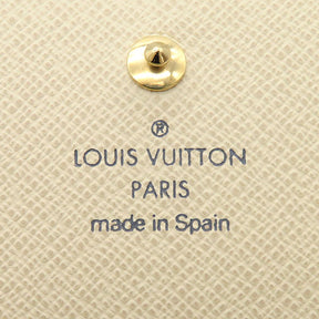 ルイヴィトン LOUIS VUITTON N61744 ダミエアズールキャンバス 二つ折り財布 ゴールド金具 白 二つ折り