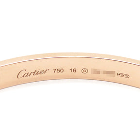 カルティエ Cartier B6035616 ピンクゴールド K18PG #16 ブレスレット 750 18K 18金 バングル