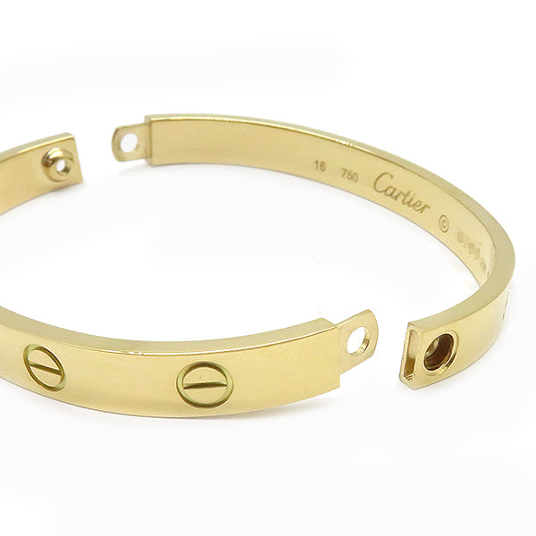 カルティエ Cartier LOVE ラブブレス バングル イエローゴールド K18YG #16 ブレスレット 750 18K 18金