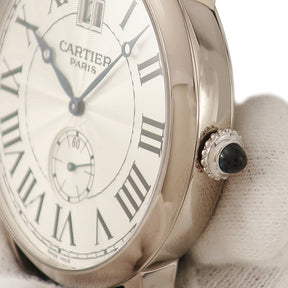 カルティエ Cartier ロトンド ドゥ カルティエ W1550751 手巻き メンズ K18WG無垢 ギヨシェ ローマン 青針 ビッグデイト