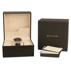 ブルガリ BVLGARI ソティリオ ブルガリ 101706 SB42BSLDR 自動巻き メンズ OH済 黒 ローマン バー デイトレトログラード