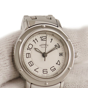 エルメス HERMES クリッパー クラシック PM CP1.210 W035318WW00 クオーツ レディース アラビア Hマークブレス