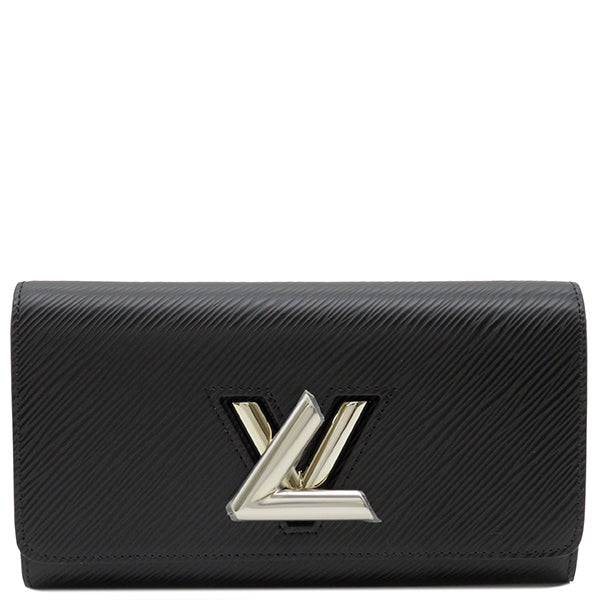 ルイヴィトン LOUIS VUITTON ブラック ポルトフォイユ・ツイスト M68309 エピレザー 長財布 シルバー金具 黒 ツイストロック