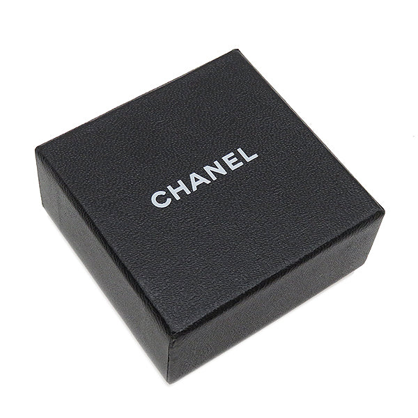 シャネル CHANEL ハート ココマーク シルバー×ブラック メタル リング 指輪