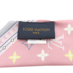 ルイヴィトン LOUIS VUITTON ピンク バンドーBB フラワーズ フォエバー M77683 シルク スカーフ モノグラム