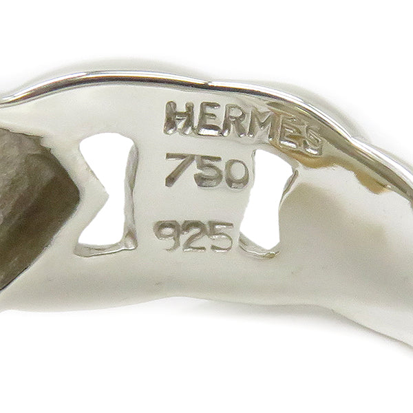 エルメス HERMES ブックルセリエ シルバーXイエローゴールド シルバー925 K18YG リング 指輪 SV925 Ag925 750AU  ベルトモチーフ