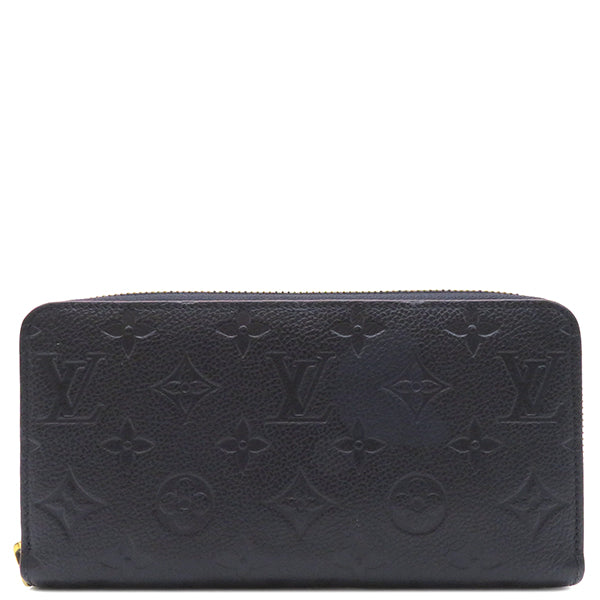 ルイヴィトン LOUIS VUITTON マリーヌルージュ ジッピー ウォレット M62121 モノグラムアンプラント 長財布 ゴールド金具 紺 ラウンドファスナー