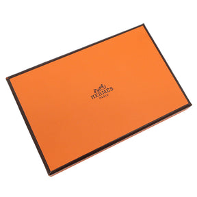 エルメス HERMES カルヴィ デュオ ブラック ヴォーエプソン カードケース シルバー金具 黒