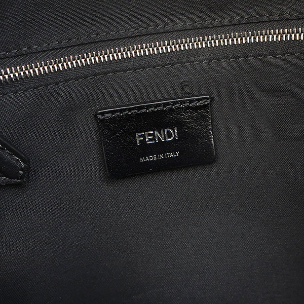 フェンディ FENDI バイザウェイ ミニバックパック 8BZ036 ブラック カーフ ビジュー リュック・デイパック シルバー金具 黒 ビジュー付き