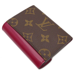 ルイヴィトン LOUIS VUITTON モノグラムX フューシャ ポルトフォイユ ゾエ M62932 モノグラムキャンバス レザー 三つ折り財布 ゴールド金具 コンパクトウォレット 茶