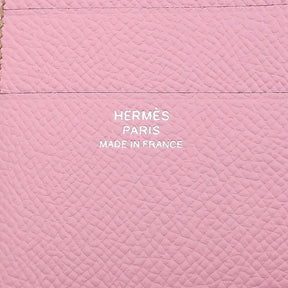 エルメス HERMES ベアン コンビネ チャイ×モーヴシルベストル ヴォーエプソン 三つ折り財布 シルバー金具 新品 未使用 茶 バイカラー