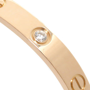 カルティエ Cartier LOVE ラブブレス ピンクゴールド K18PG ダイヤモンド #16 ブレスレット 750 18K 18金 RG 4P ハーフダイヤ