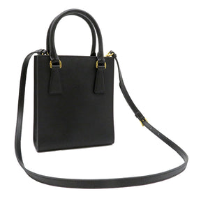 プラダ PRADA トライアングル ショルダー 1BA358 NERO サフィアーノレザー 2WAYバッグ ゴールド金具 黒 三角ロゴプレー