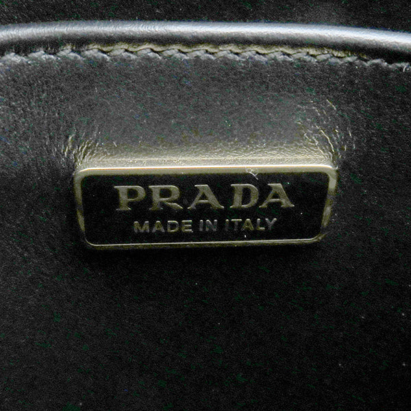 プラダ PRADA トライアングル ショルダー 1BA358 NERO サフィアーノレザー 2WAYバッグ ゴールド金具 黒 三角ロゴプレー