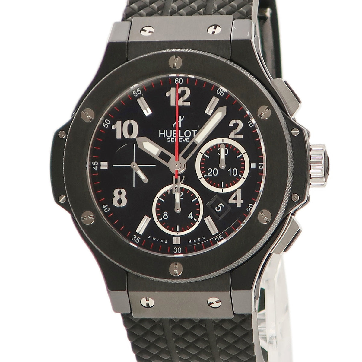 ウブロ HUBLOT ビッグバン ブラックマジック 301.CX.130.RX 自動巻き メンズ 黒 赤 アラビア バー