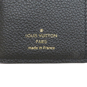 ルイヴィトン LOUIS VUITTON ブラック ポルトフォイユ・クレア M80151 モノグラムアンプラント 二つ折り財布 ゴールド金具 黒 ノワール