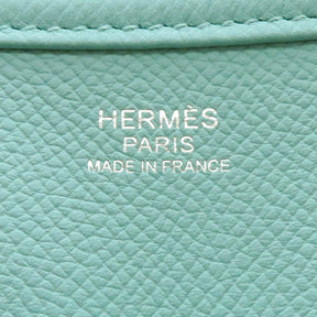 エルメス HERMES エヴリン 3 GM ブルーアトール ヴォーエプソン ショルダーバッグ シルバー金具 水色