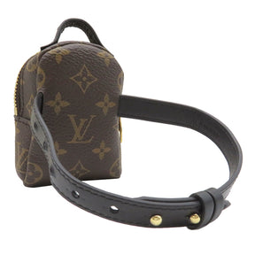 ルイヴィトン LOUIS VUITTON M6563A モノグラムキャンバス カーフ ブレスレット ゴールド金具 ブラスレ 茶 黒 リュックモチーフ