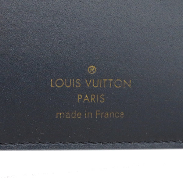 ルイヴィトン LOUIS VUITTON マリーヌルージュ ポルトフォイユ カプシーヌ コンパクト M63741 トリヨンレザー 三つ折り財布 ゴールド金具 紺 赤