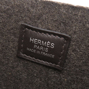 エルメス HERMES エヴリンTPM アマゾン エベンヌ フェルト ヴォースイフト ショルダーバッグ シルバー金具 茶