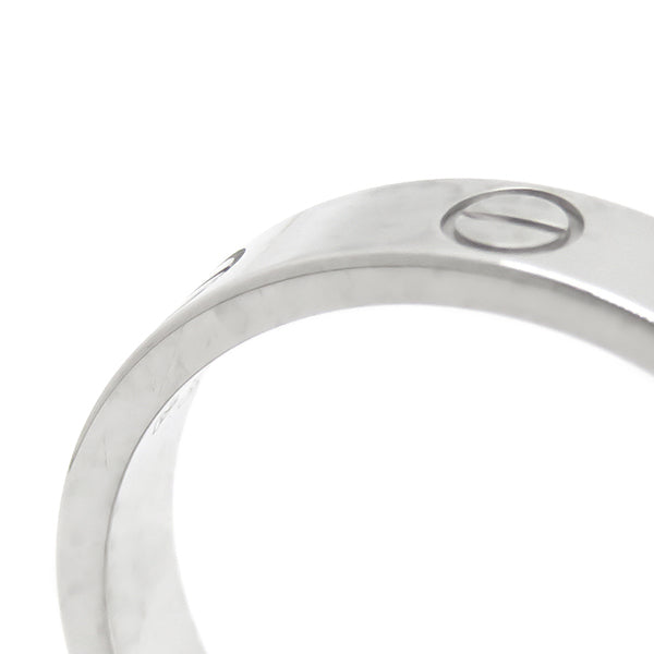 カルティエ Cartier ミニ ラブリング ホワイトゴールド K18WG #56(JP 16) リング 指輪 Au750 18金