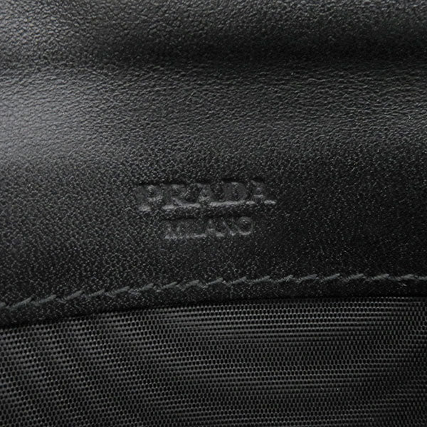 プラダ PRADA キルティング ロングウォレット 1M1132 NERO ナイロン 長財布 ゴールド金具 黒 二つ折り