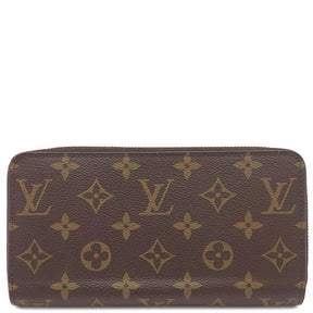 ルイヴィトン LOUIS VUITTON M42616 モノグラムキャンバス 長財布 ゴールド金具 茶 ラウンドファスナー