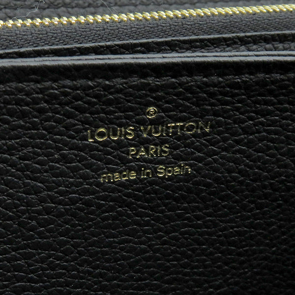 ルイヴィトン LOUIS VUITTON ブラック ジッピー・ウォレット M61864 モノグラムアンプラント 長財布 ゴールド金具 ラウンドファスナー 黒